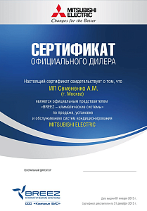 <br>Сертификат занятия монопольного положения на своём рынке